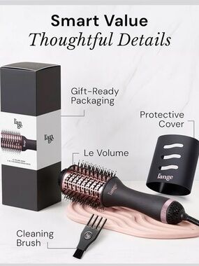 Lange Le Volume Brush dryer in Rose Gold and Black  2 in 1 titanium 75mm